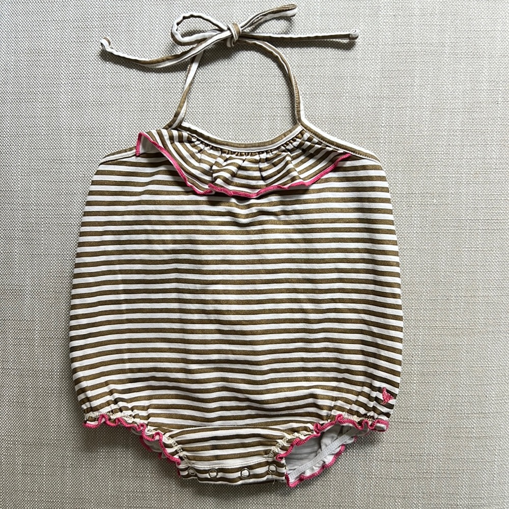 Pink Chicken New York baby onesie